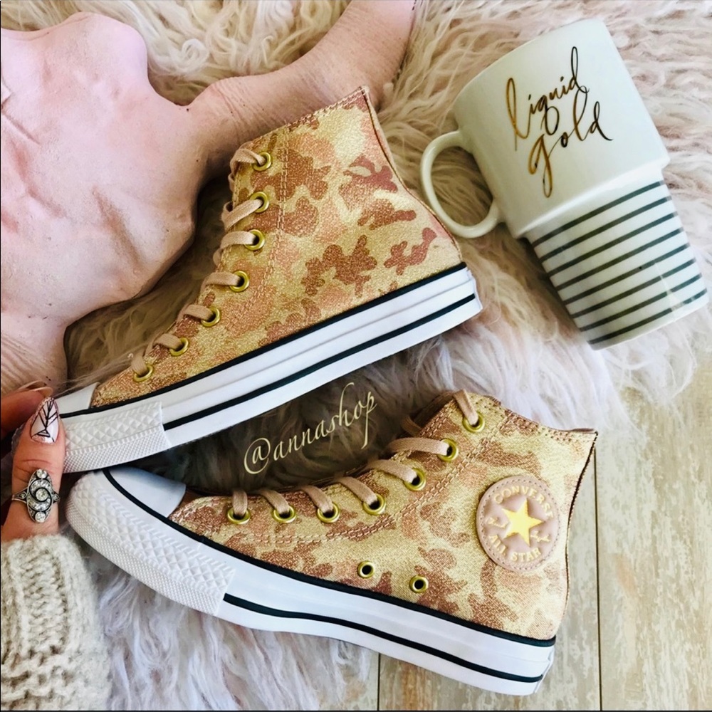 NWT converse camp gold high tops - Picture 2 of 7